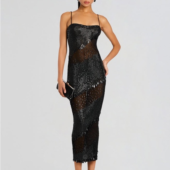 Retrofete Black Maxi Dress - Picture 1 of 5